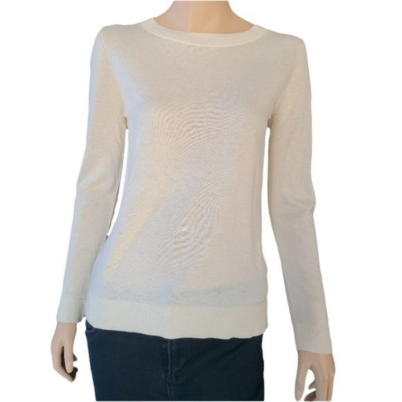 MASSIMO DUTTI NWT Cream Silk & Wool Sweater - Picture 1 of 6